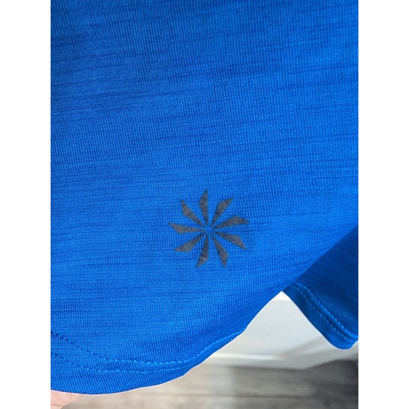 Athleta Blue Box Jump 2 in 1 Racerback Tank Top Built in Bra - Size S - Picture 3 of 4